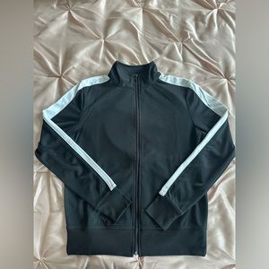 Id Ideology Black Zip Striped Sleeve Track Jacket, Size XS